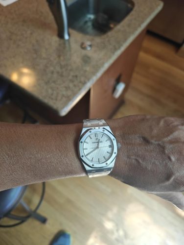 Audemars Piguet Royal Oak 15500ST.OO.1220ST.03 “Blue Dial” Premium Replica 1:1 photo review