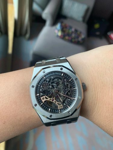 Audemars Piguet Royal Oak Double Balance Wheel Openworked 15407ST Replica photo review