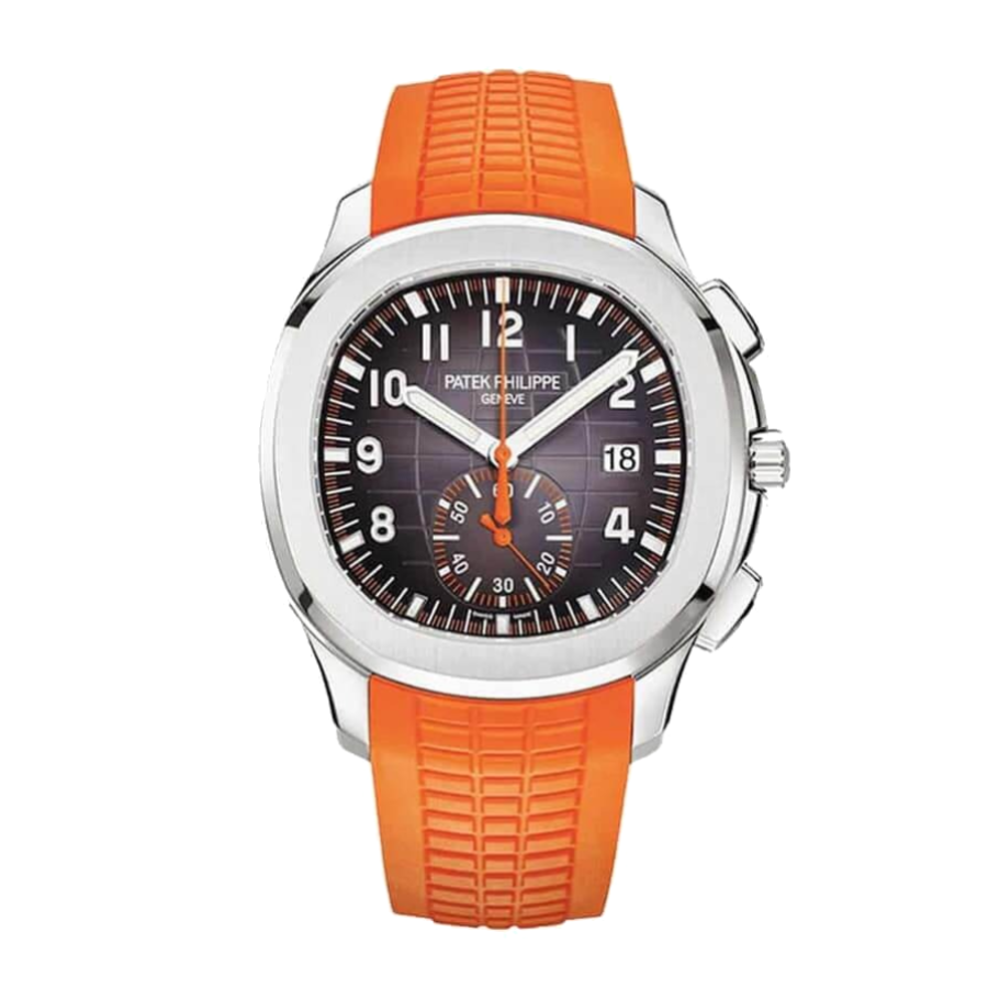 patek-philippe-chonograph-replica-6-3.webp Patek Philippe Aquanaut Chronograph Orange 5968A-001 Collector’s Clone 1:1 - Image 1