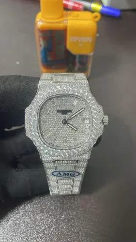 Patek Philippe Nautilus “Iced Out” 5719/10G Authentic Copy 1:1 photo review