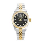 Rolex Datejust 69173 Lady Diamond Black Dial Premium Replica 1:1