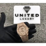 Audemars Piguet Royal Oak AP160SF296 “Iced Out Rose Gold” Top Grade Replica - Image 6